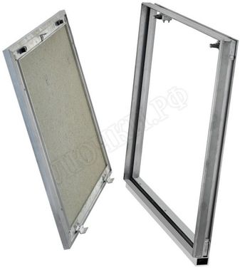 Люк под плитку АлюЛайт II 750*500, заполнение крышки - Армированный полистирол Люк под плитку АлюЛайт II 750*500, заполнение крышки - Армированный полистирол