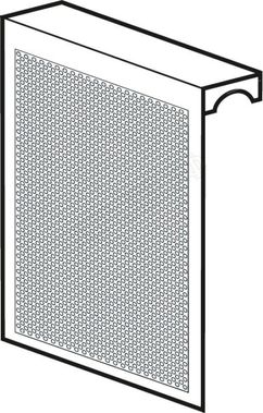 Радиаторный экран с перфорацией Кружок Металлический верх 1090*610 Радиаторный экран с перфорацией Кружок Металлический верх 1090*610