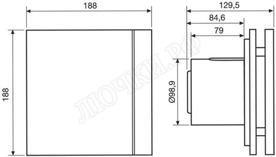 Вентилятор SILENT-100 CHZ DESIGN  Вентилятор SILENT-100 CHZ DESIGN