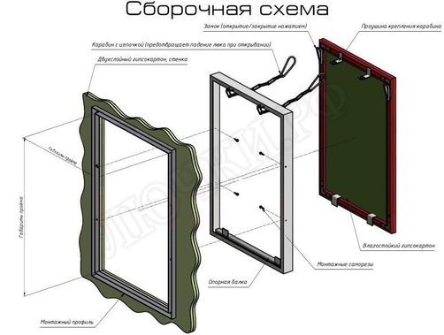 Люк под плитку Т-34 400*500 Люк под плитку Т-34 400*500